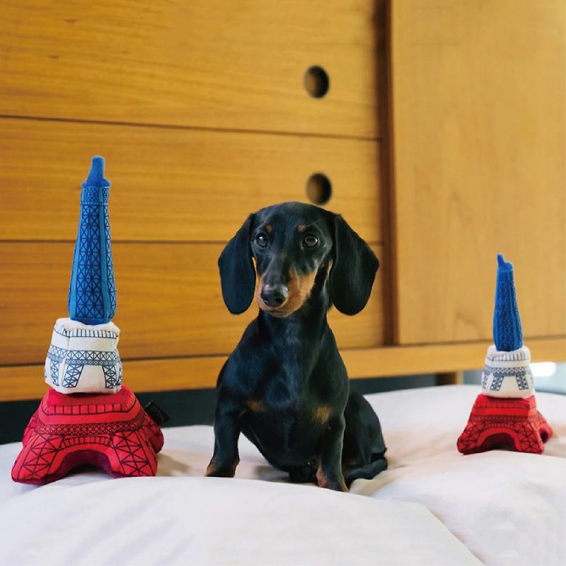 【犬のおもちゃ 旅行先パリ・エッフェル塔】ペットのさえずり音紙（SL） - おもちゃ - その他の素材 