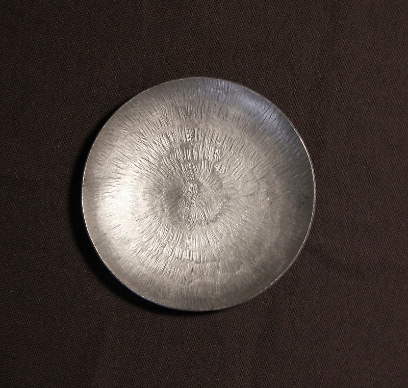 手鍛造の白いブリキのカップホルダー（7cm） - 急須・ティーカップ - 金属 シルバー