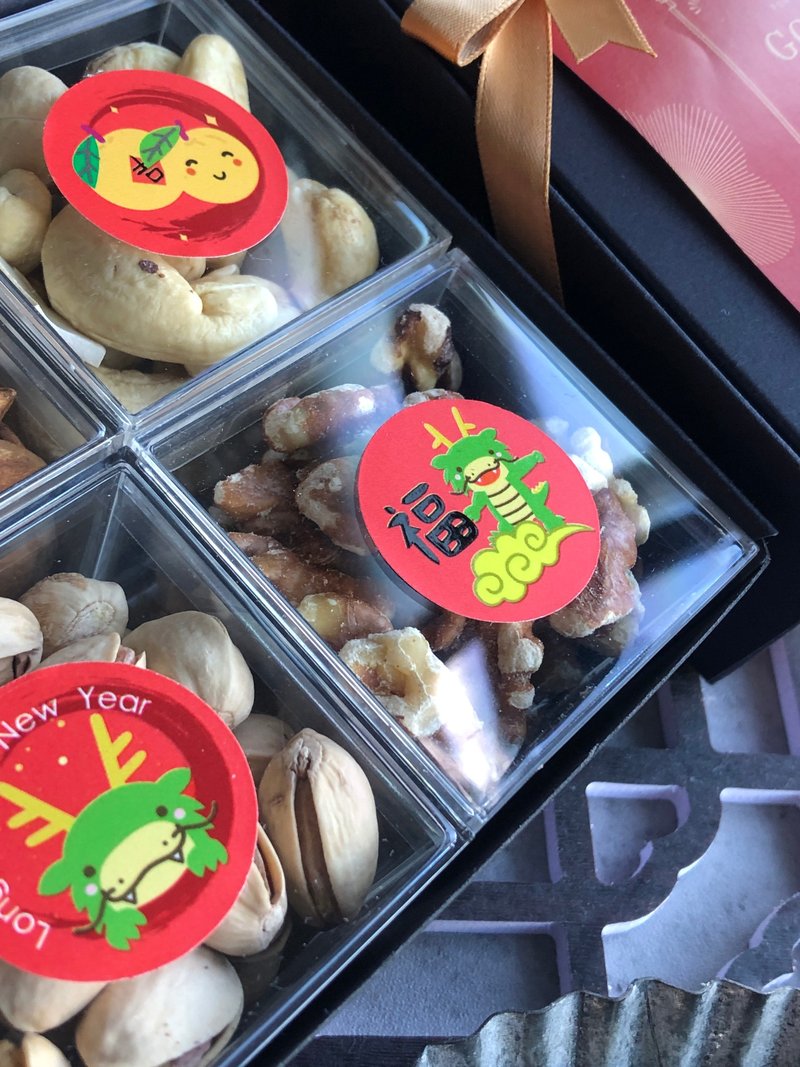 龍年 新年 貼紙 封口貼 質感 UV光 福氣貼紙 文具 - 貼紙 - 塑膠 