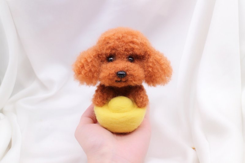 Woolfelting Poodle | Handmade - Stuffed Dolls & Figurines - Wool 