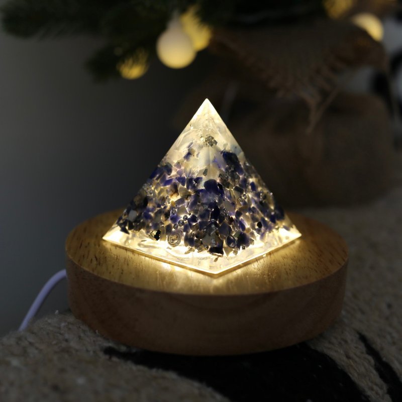【情人節禮物】【富士山】藍色富士山小夜燈蘇打石水晶療癒orgoni - 擺飾/家飾品 - 半寶石 藍色
