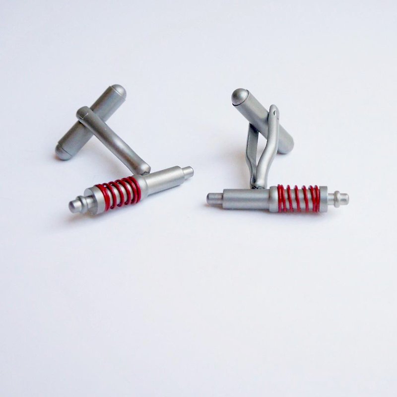 Automobile bicycle shock absorber shape cufflinks - กระดุมข้อมือ - โลหะ 