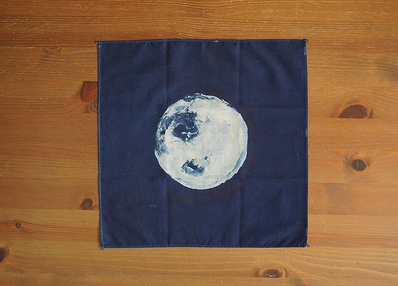 藍染小方巾 - 登上月球的巴斯光年 - 其他 - 棉．麻 藍色