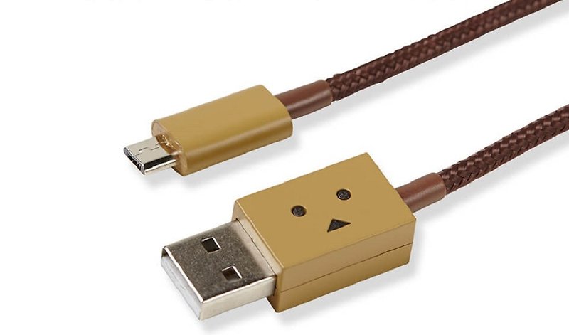 Cheero Carton Man USB Cable (Micro USB) - 100cm - Chargers & Cables - Other Metals Khaki