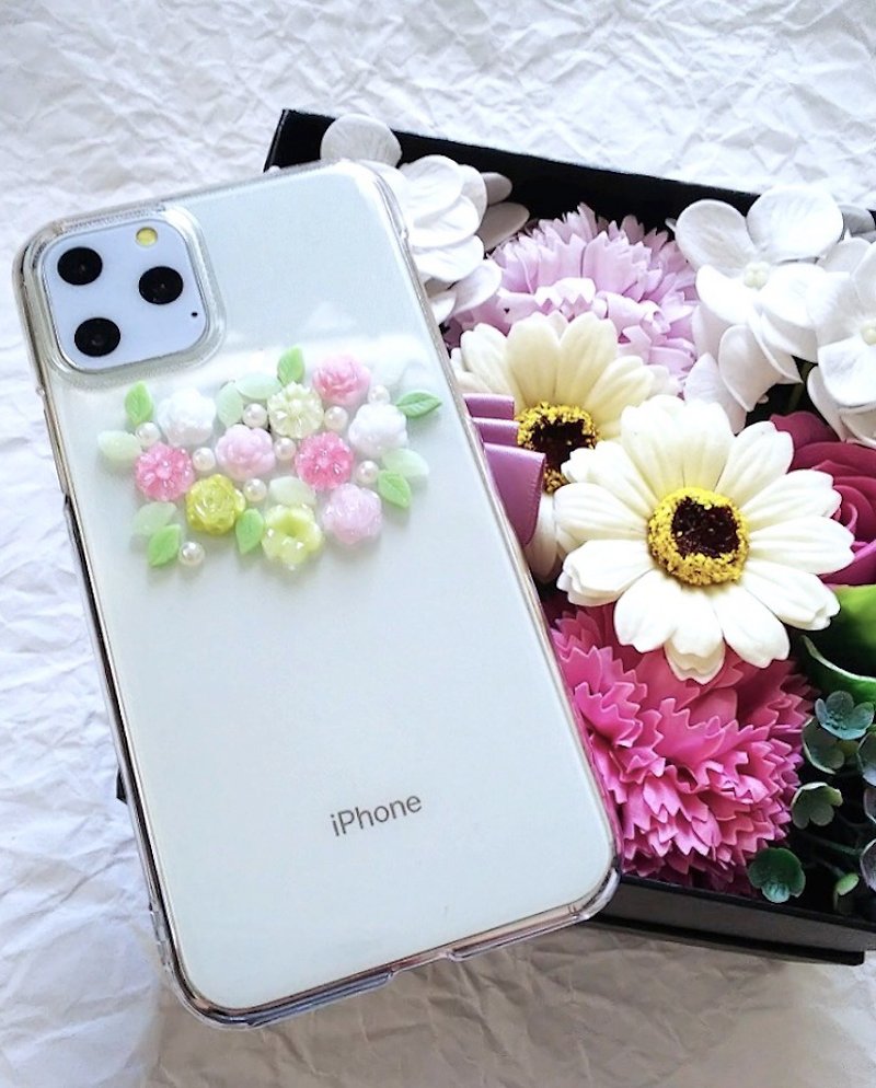 happy bouquet 3color 全機種対応　スマホケース - 手機殼/手機套 - 樹脂 粉紅色