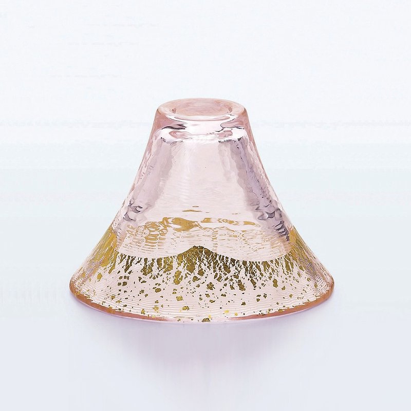Toyo Sasaki Glass Blessing Cup Mt. Fuji Gold Sakura Can only be shipped to Taiwan