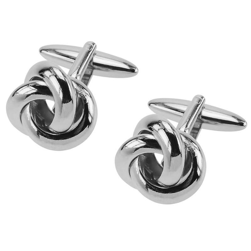 Knot Cufflinks - Cuff Links - Other Metals Silver