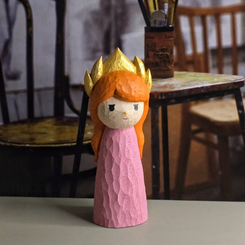 獅子座 木雕(現貨) - 公仔/玩偶 - 木頭 多色