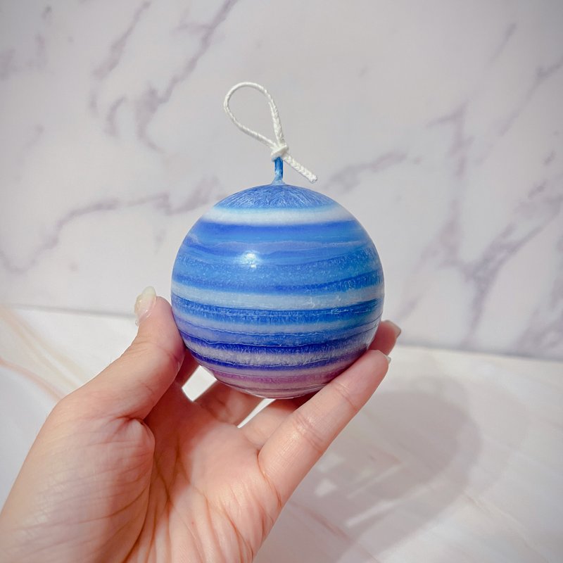 Planet candle/scented candle/customized candle - Candles & Candle Holders - Wax Blue