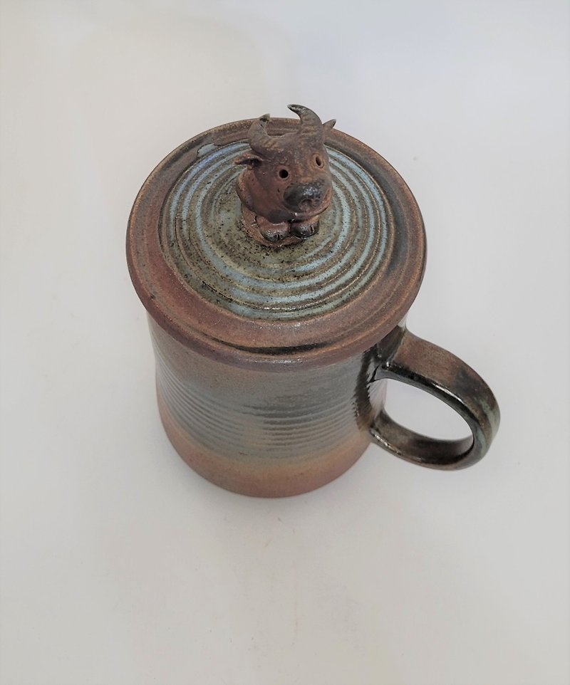 Niu Zhuan Qiankun-firewood zodiac simple tea cup - Teapots & Teacups - Pottery Brown