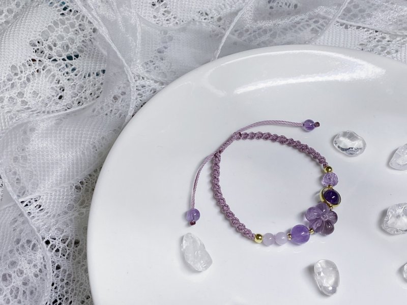 Romance in Provence|Amethyst, Kunzite - สร้อยข้อมือ - คริสตัล สีม่วง