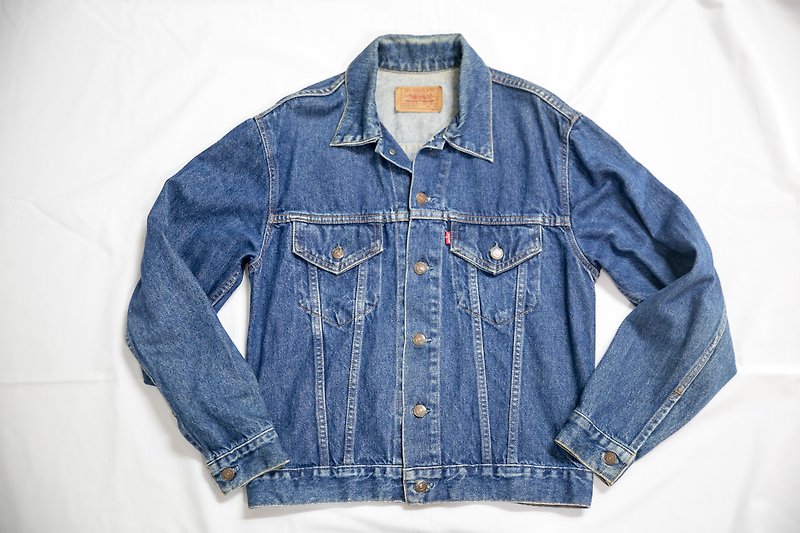 [3thclub Ming Ren Tang] Levis USA LSJ005 vintage denim jacket - Women's Casual & Functional Jackets - Cotton & Hemp Blue