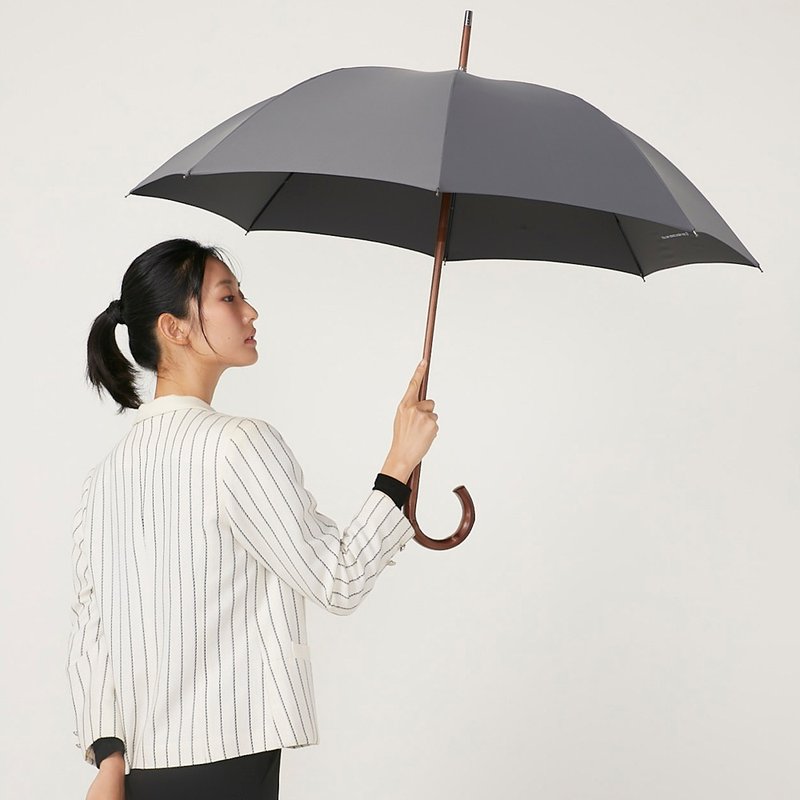 WOODEN Classic Vuitton Wooden Umbrella-Hereditary Grey - ร่ม - เส้นใยสังเคราะห์ สีเทา