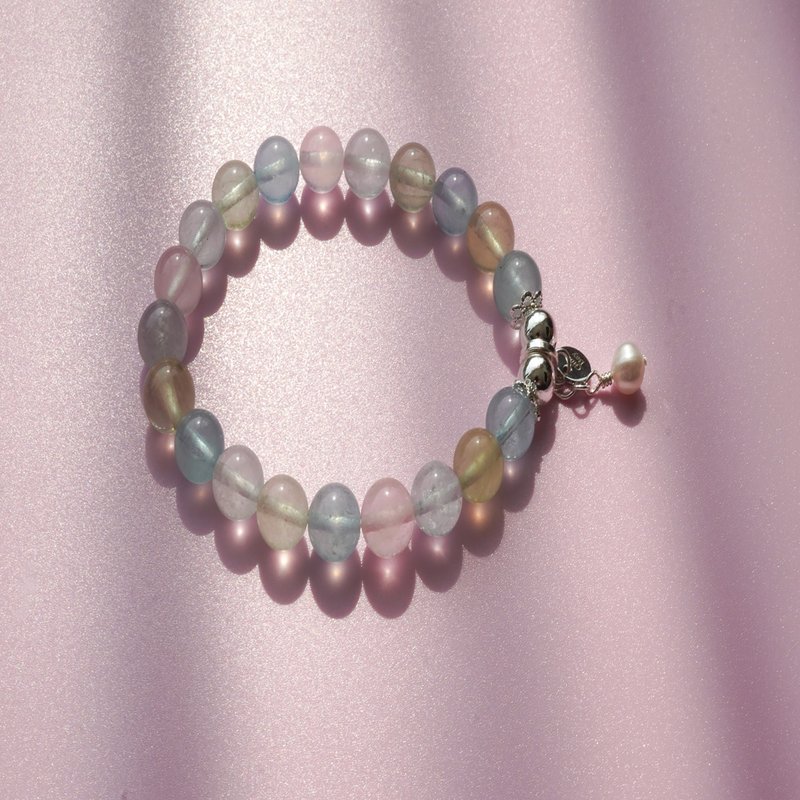 Morganite Freshwater Beads 14KGF Bracelet - Bracelets - Crystal Multicolor