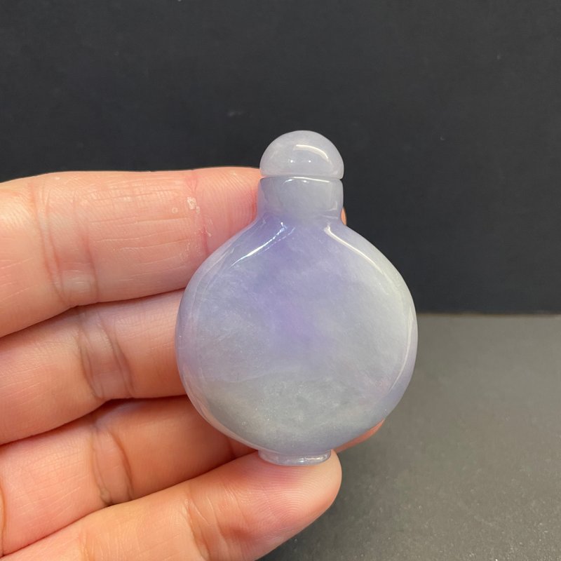 瀚玉珠寶 天然翡翠 紫羅蘭鼻煙壺  冰種紫羅蘭 顏色搶眼鮮豔 - 其他 - 玉石 