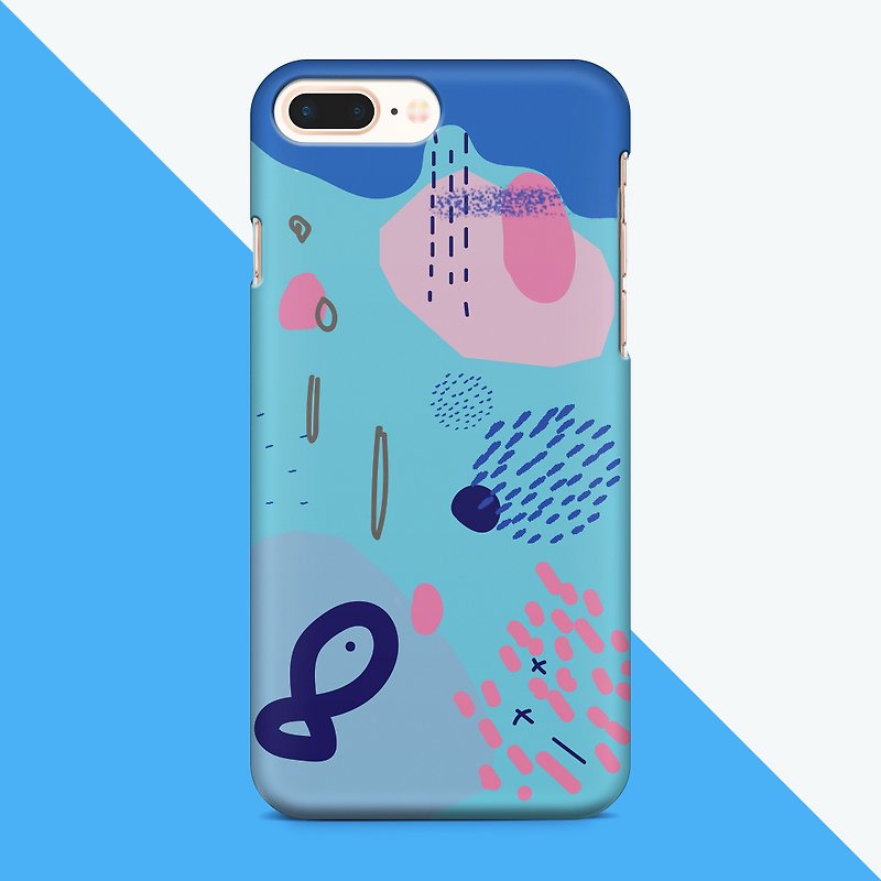 Fun fish - blue Phone case - Phone Cases - Plastic Blue