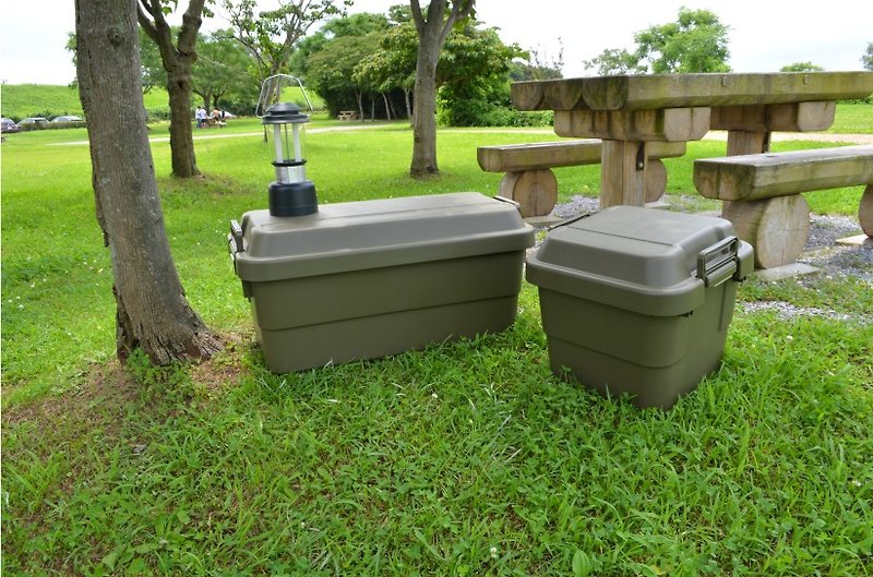 日本 TRUNK CARGO 多功能耐重收納箱 70L - 軍綠色 - 收納箱/收納用品 - 塑膠 