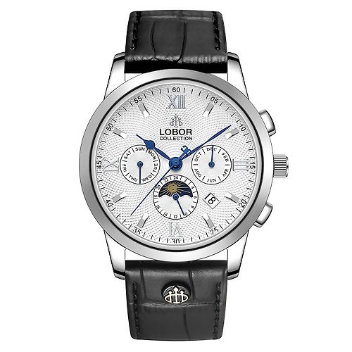 LOBOR Watches 【5色可選】LOBOR Cellini系列 42mm男裝 日月相機械錶