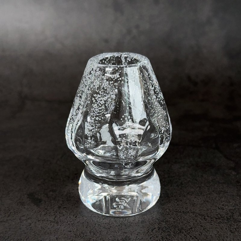 「泡釉薬」紋樣茶筅座（附禮盒） - 碗 - 玻璃 透明