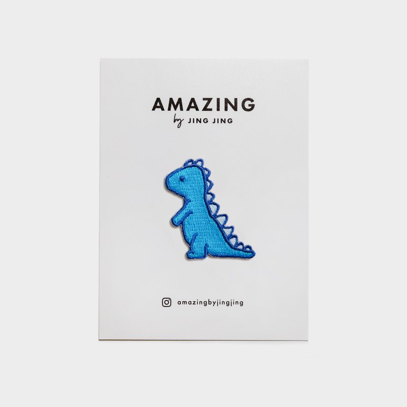 Sticker-Blue Dinosaur - เข็มกลัด/พิน - งานปัก 