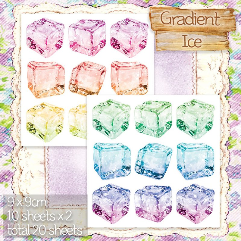 Gradient ice 2types mix (honne market) - Stickers - Paper Multicolor