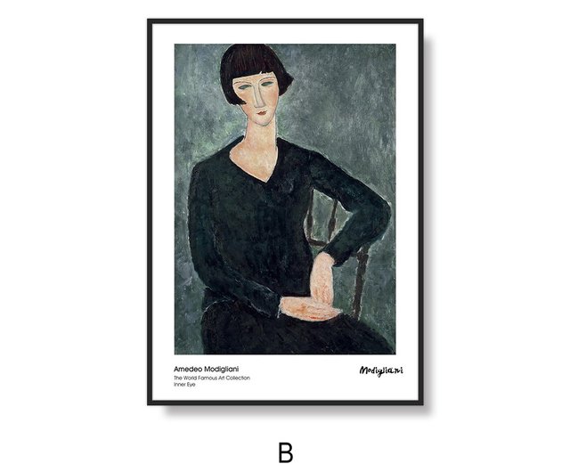 モディリアーニ・女性の絵画_掛け絵_名画シリーズ_台湾製、2営業