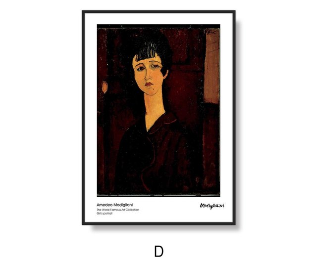 モディリアーニ・女性の絵画_掛け絵_名画シリーズ_台湾製、2営業