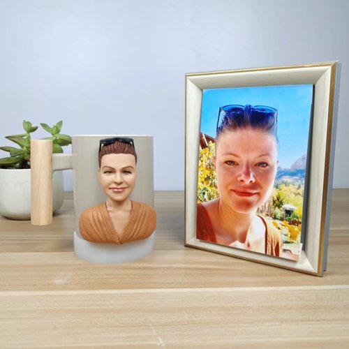 uDesign優湛 【客製化3D人像公仔】訂製手作似顏繪馬克杯咖啡女生老婆生日禮物
