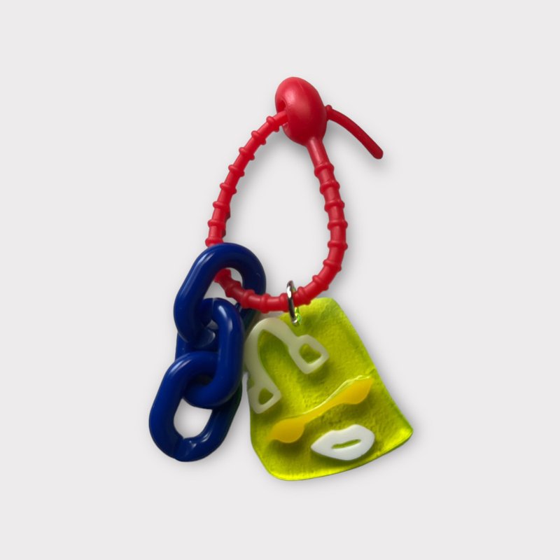 Funny face keychain - ที่ห้อยกุญแจ - วัสดุอื่นๆ สีเหลือง