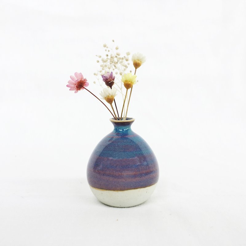ミニハンドメイドセラミックの花 - 赤ちゃんの青い空 - 観葉植物 - 陶器 ピンク