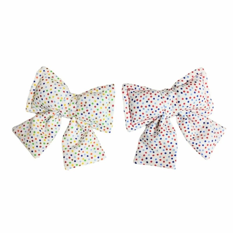 New Ribbon Bow - Polkadot (2colors) - Clothing & Accessories - Cotton & Hemp Multicolor