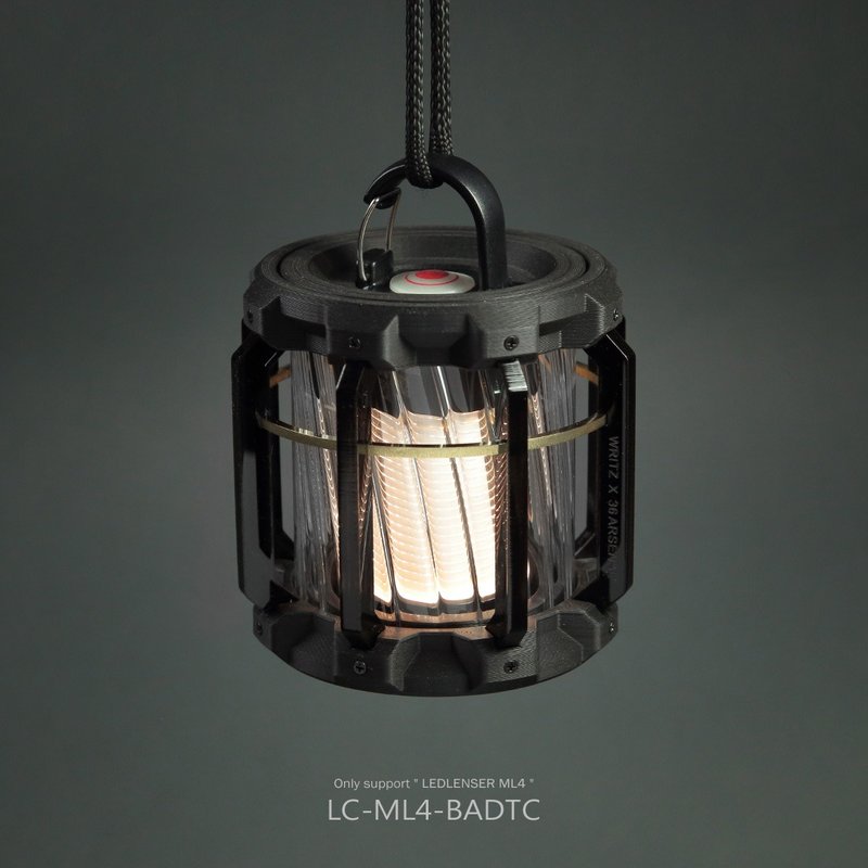 【WRITZ】Lunar Cage ML4 燈罩 (碳黑色) - 露營用品 - 玻璃 黑色
