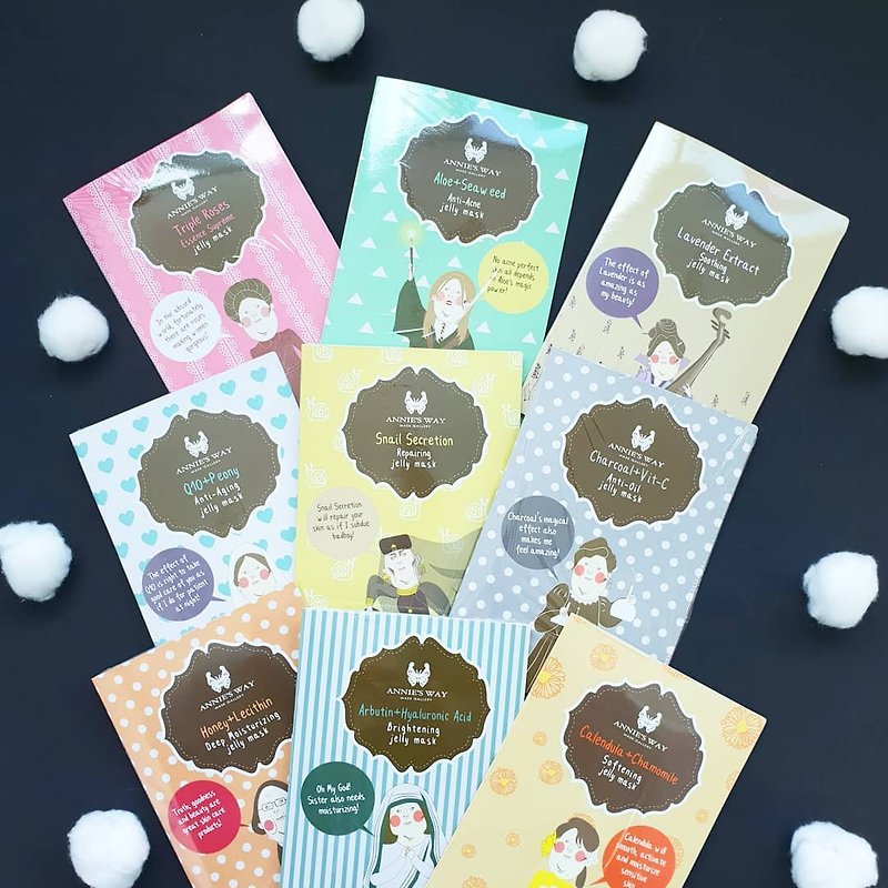 Annie's Way Jelly Mask 40ml  get all 9 packs at one time - Essences & Ampoules - Other Materials White