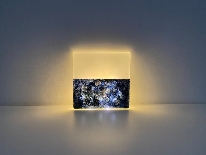/ Resin hand-painted starry sky lamp- Frosted/ - Lighting - Resin Blue