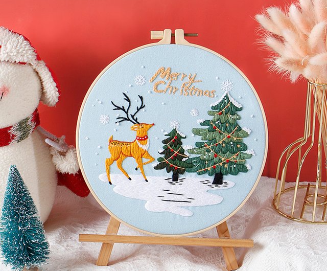 クリスマスの手作り刺繍diy材料バッグメリークリスマスツリー