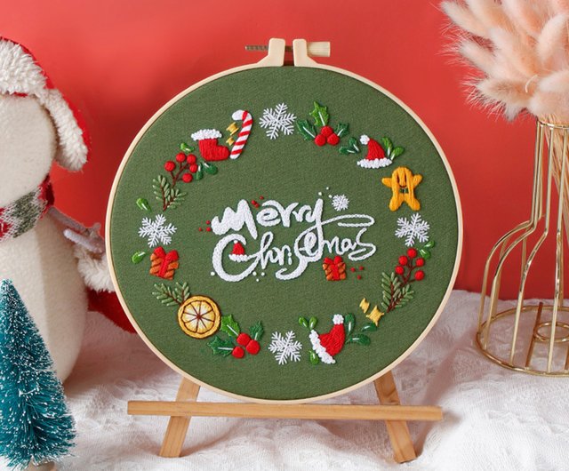 クリスマスの手作り刺繍diy材料バッグメリークリスマスツリー