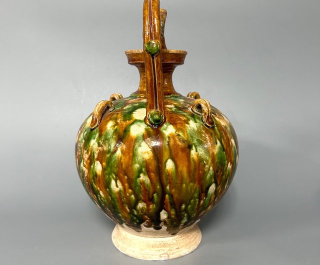 唐三彩龍柄四連純花瓶 - ショップ コレクター 置物 - Pinkoi