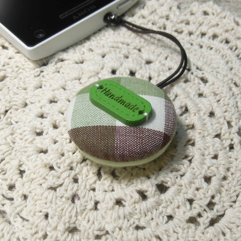 Chomii. Macaron series screen wiper charm earphone plug Chaoyang green - พวงกุญแจ - ผ้าฝ้าย/ผ้าลินิน สีเขียว