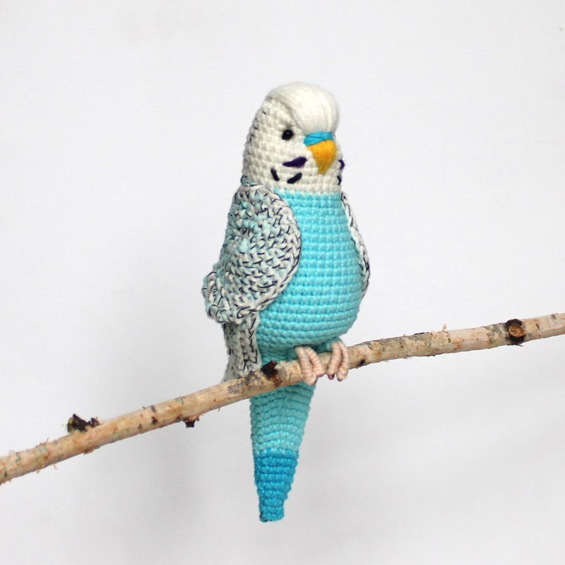 Budgie crochet pattern PDF in English Amigurumi parrot toy budgerigar crochet - 手工藝教學/工具書 - 其他材質 