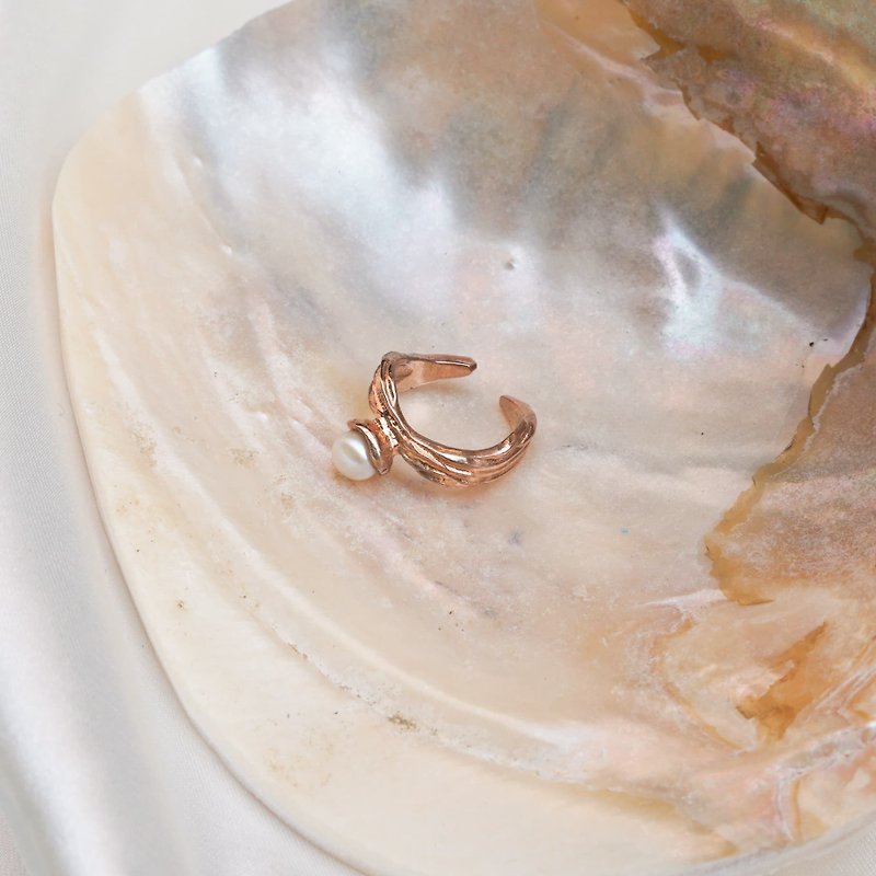 ทองแดงทองเหลือง แหวนทั่วไป - Sand wave pearl ring