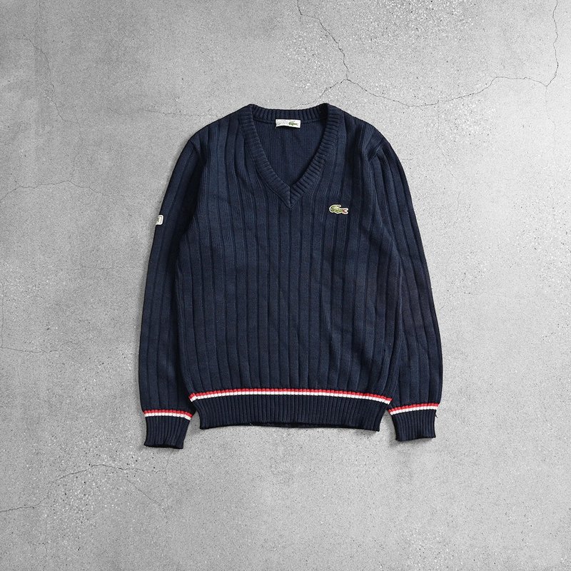 Vintage Lacoste 針織上衣 / 古著毛衣、針織衫、復古毛衣、古著 - 男毛衣/針織衫 - 其他材質 藍色