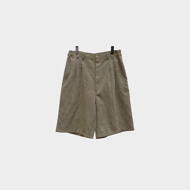 Ancient monochrome weave pants 067 - กางเกงขายาว - เส้นใยสังเคราะห์ สีกากี