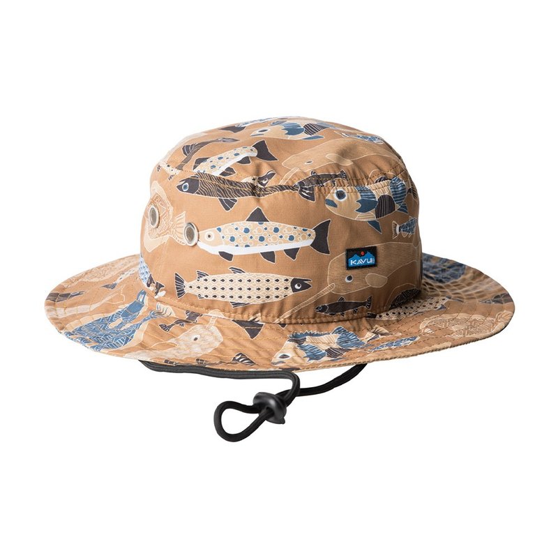 【KAVU】BFE fish like clouds lightweight bucket hat #1055 - Hats & Caps - Polyester Multicolor