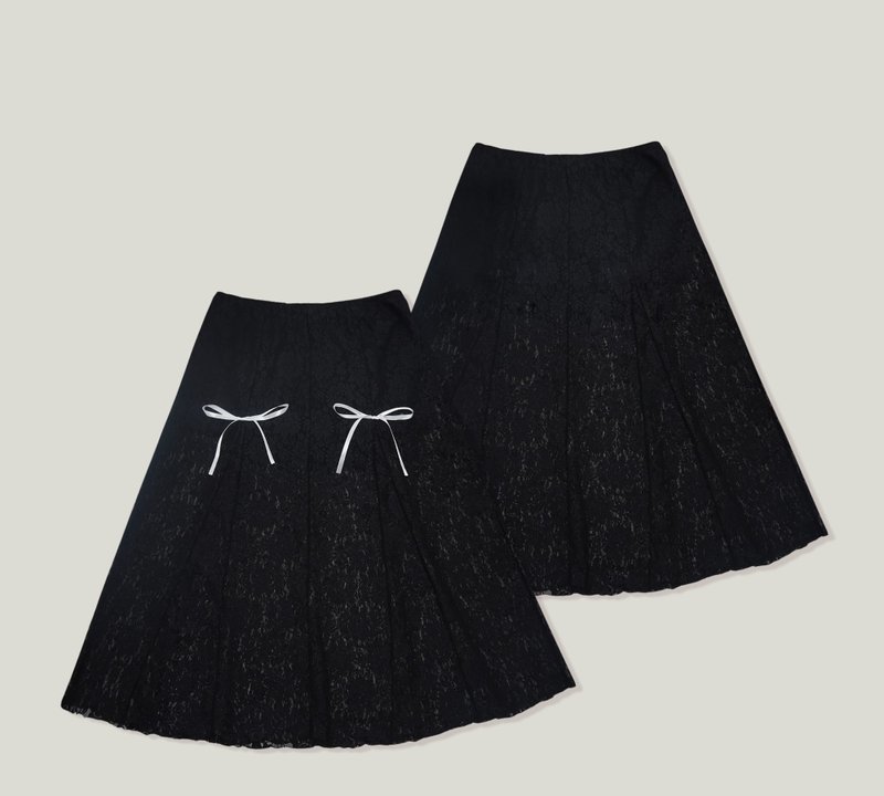 DADDY | Dorothy Skirt, low waist skirt, black, see through lace fabric - 裙子/長裙 - 其他材質 