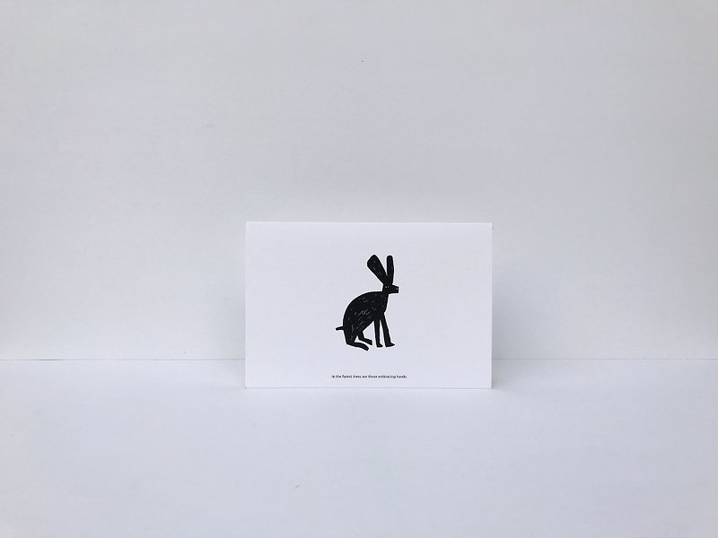 | 兔 | 森林燦燦萬用卡片 -附信封 - 卡片/明信片 - 紙 黑色
