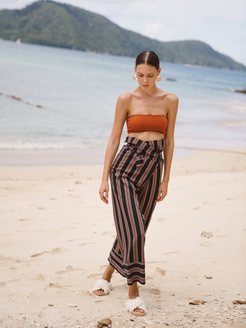 グリーンピンク ストライプ Oceana パンツ - その他 - その他の素材 