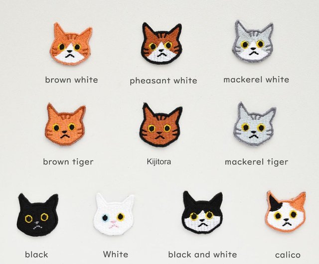 フラグメントケース 【 simple ワッペン 猫 】 刺繍 くすみ ミニ財布