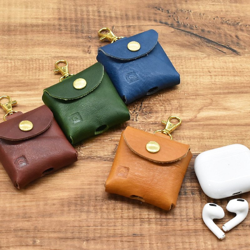 Tochigi Leather AirPods Case 3rd 3rd Generation Pro Earphone Case Genuine Leather Cowhide Tochigi Leather AirPods All 4 Colors JAK097 - อื่นๆ - หนังแท้ สีดำ
