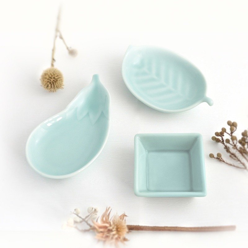 Auspicious Small Dish Set | Sauce Dish - Small Plates & Saucers - Porcelain Blue