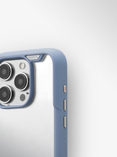 imos 康寧玻璃保護貼 imos iPhone15 系列 TREND BOOST 軍規防震保護殼-藍莓色